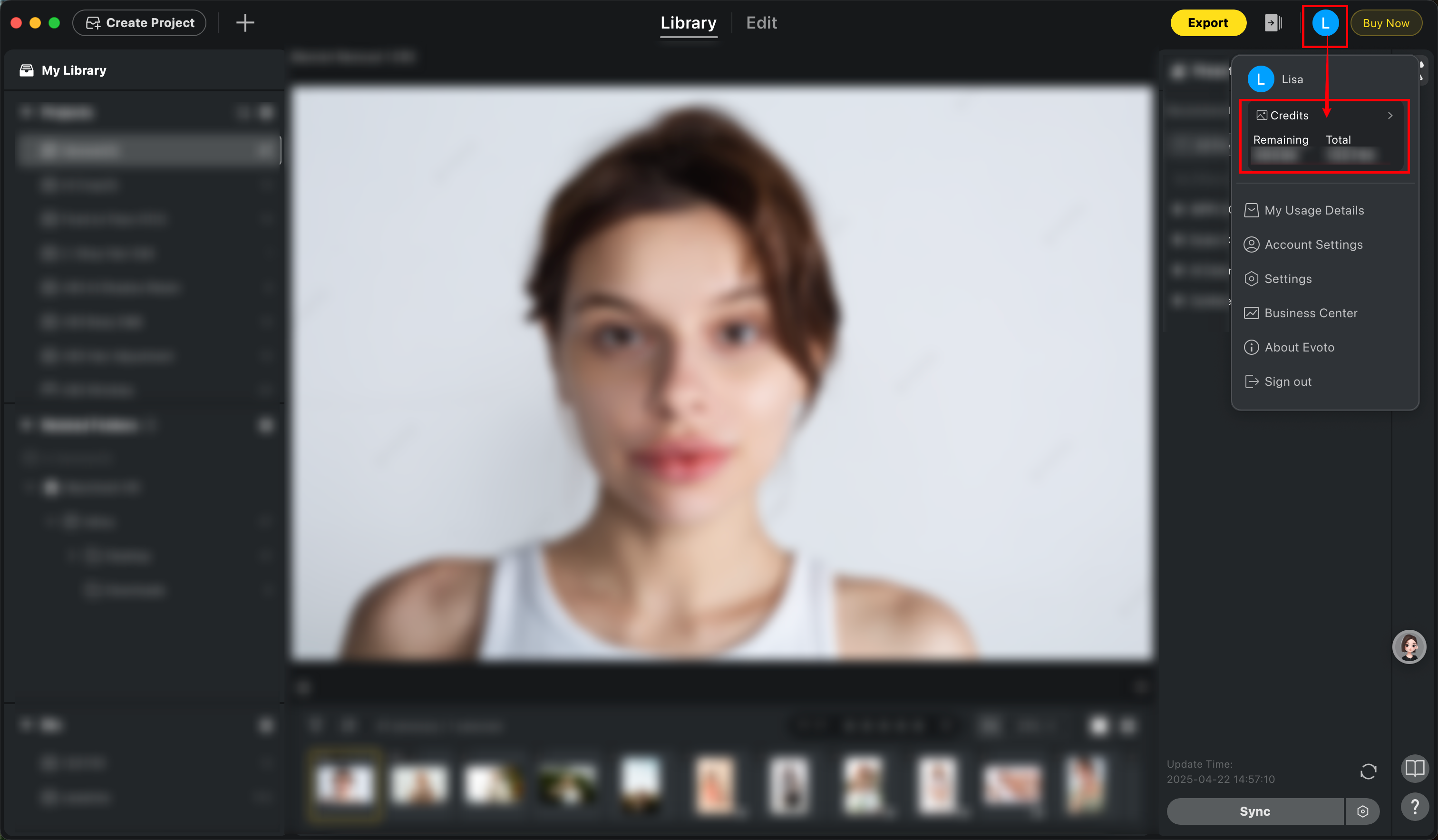 Evoto Credits Evoto Support