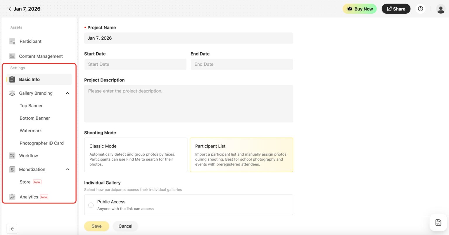 Project Settings and Management | EVOTO SUPPORT