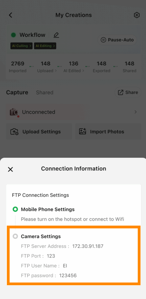 Connecting Your Camera and Phone | EVOTO SUPPORT