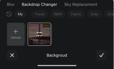 Custom background