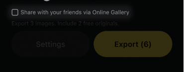 Online Gallery export